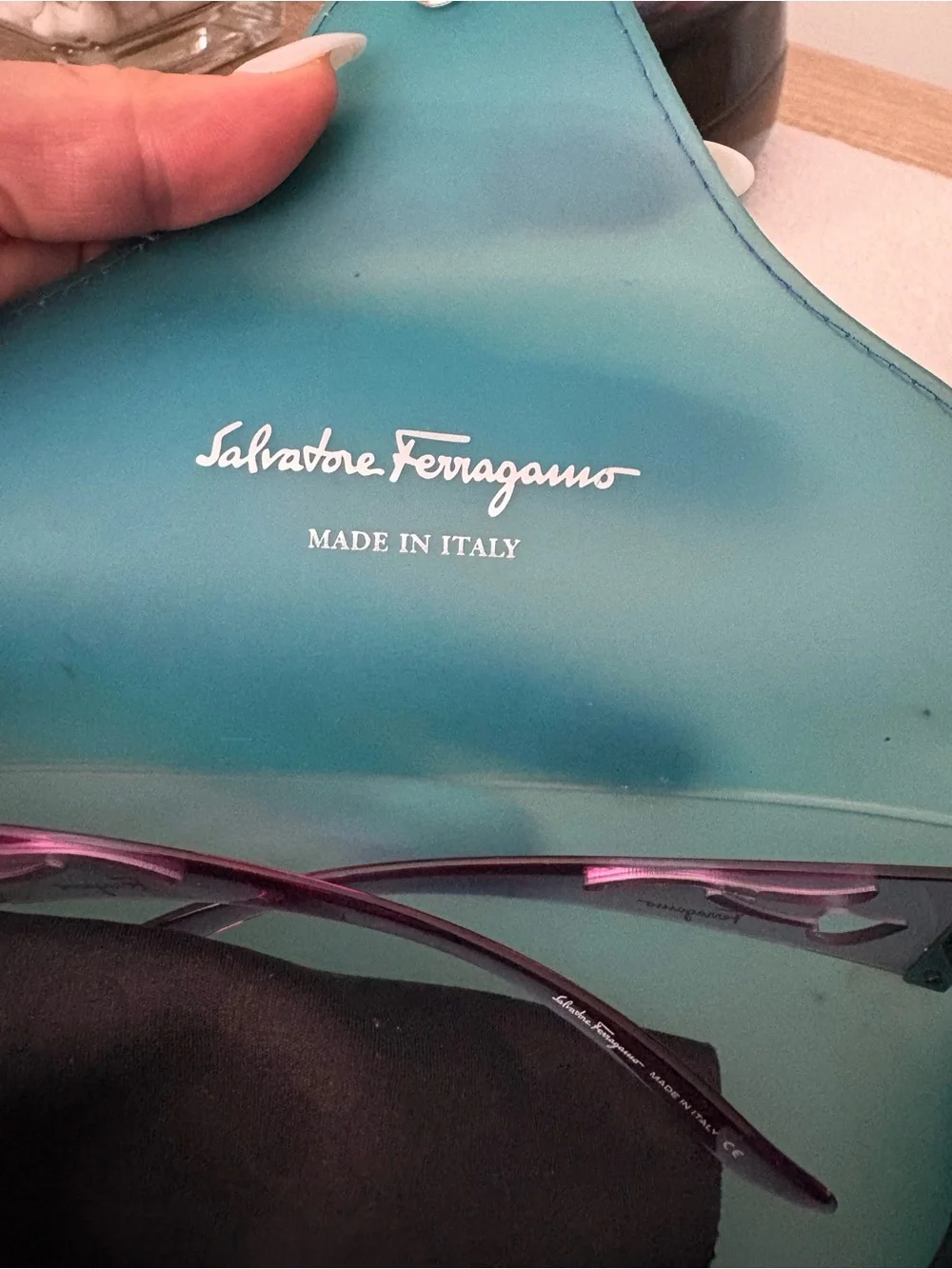 Salvatore Ferragamo Purple Shield Visor Sunglasses